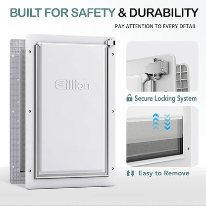 Pet Door for Wall, 3-Flap Insulated Dog Door, Durable Plastic Frame - Image 4