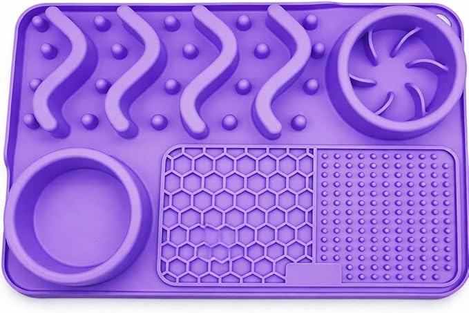 Silicone Dog Feeding Mat with Slow Feeder & Lick Pad - Image 8