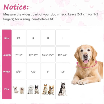 Pink Bow Dog Collar, Girl Dog Collars - Image 2