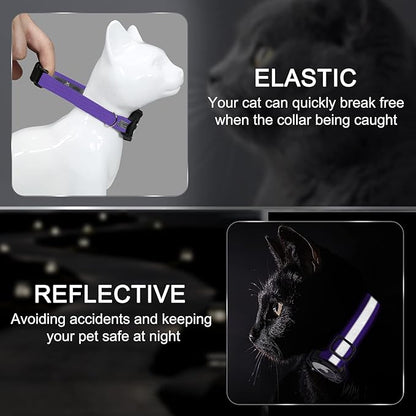 Reflective AirTag Cat Collar, Integrated Cat Tracker Collar - Image 2