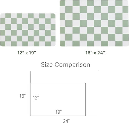 Checkered Dog Feeding Mat, Absorbent Mats - Image 7