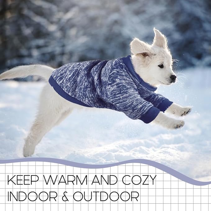 1 Pack Dog Sweaters for Small Dogs Girl Boy Winter Fleece Clothes Warm Soft Dog - Image 5
