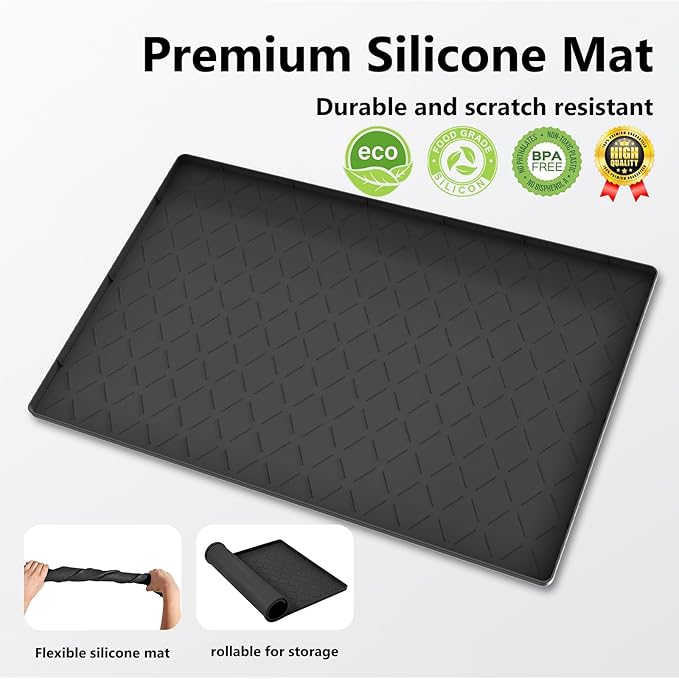 Mateeylife Under Sink Mats for Kitchen Waterproof 22"X19", Undersink - Image 2
