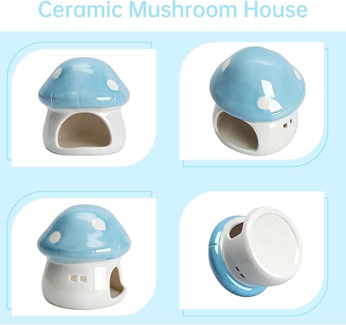 Cute Aquarium Mushroom House Betta Fish Tank Accessory Decor Mini Ceramic Fish - Image 4