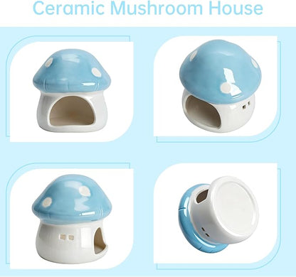 Cute Aquarium Mushroom House Betta Fish Tank Accessory Decor Mini Ceramic Fish - Image 4