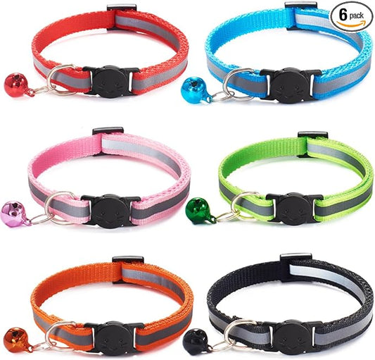6 Pack Reflective Cat Collar by Jigichu