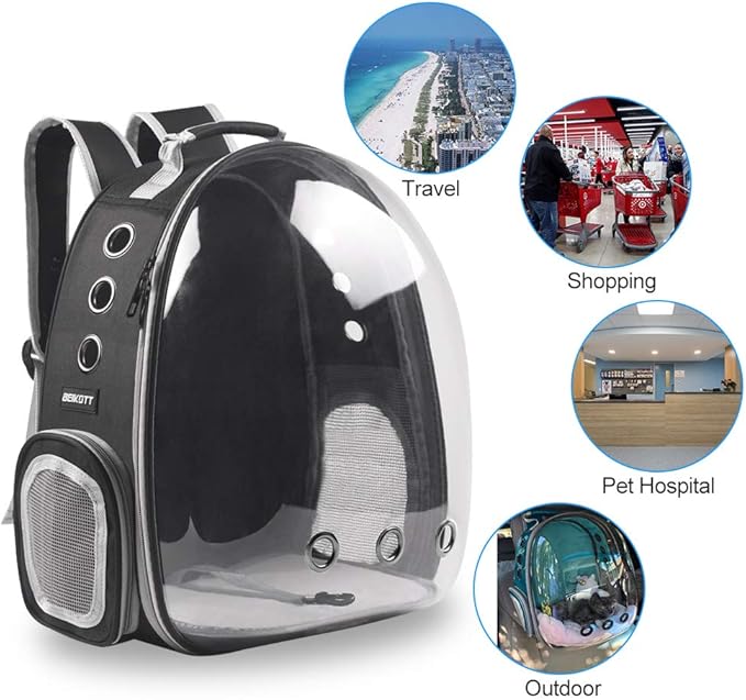 Cat Backpack Carrier, Pet Backpack, Breathable Cat Dog Space Capsule Backpack - Image 7