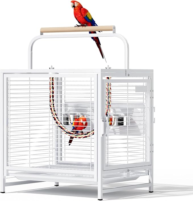 VINGLI Small Bird Cage, 19 inch Travel Carrier Bird Cage by VINGLI