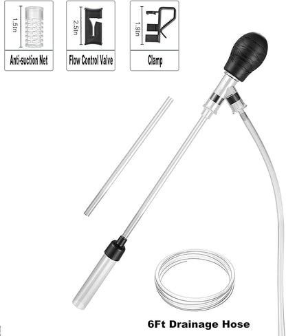 Carefree Fish Aquarium Small Gravel Cleaner 6Ft Hose Fish Tank Water Changer - Image 5