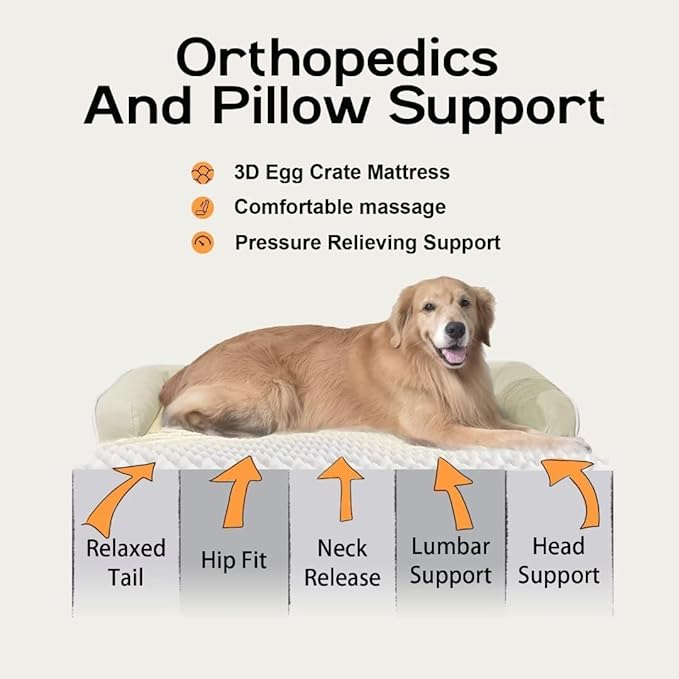 Large Dog Bed Orthopedic Washable: Extra XL XLarge Big Dog Bed - Image 3
