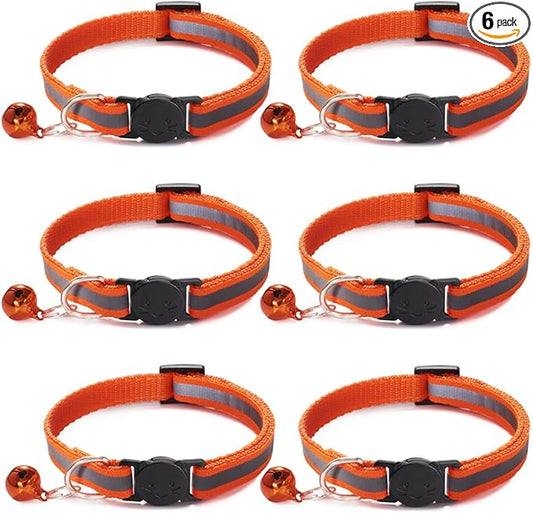 6 Pack Reflective Cat Collar by Jigichu