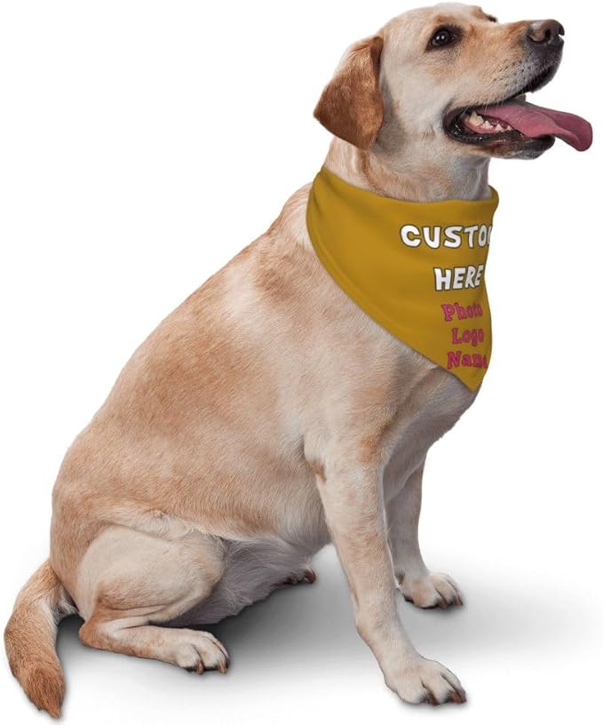 Custom Dog Bandana with Name Photo Logo Personalized Dog Scarf Suitable - Image 2