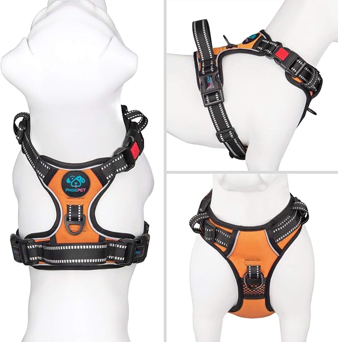 PHOEPET No Pull Dog Harnesses for Small Dogs Reflective Adjustable Front Clip - Image 3