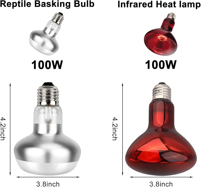 DXOPHIEX 15 inch Dual Reptile Light Fixture, Max 150W Dual Dome Reptile Heat - Image 2