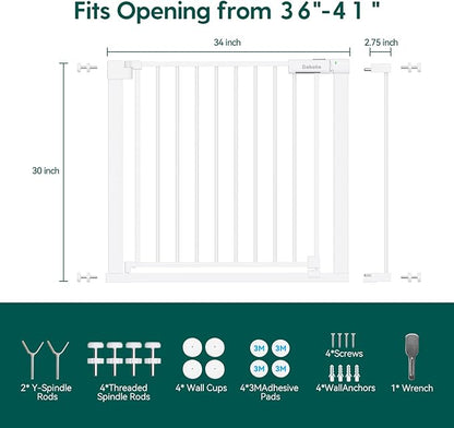 Babelio Baby Gate for Doorways and Stairs, 36-41" Pet Gate - Image 6
