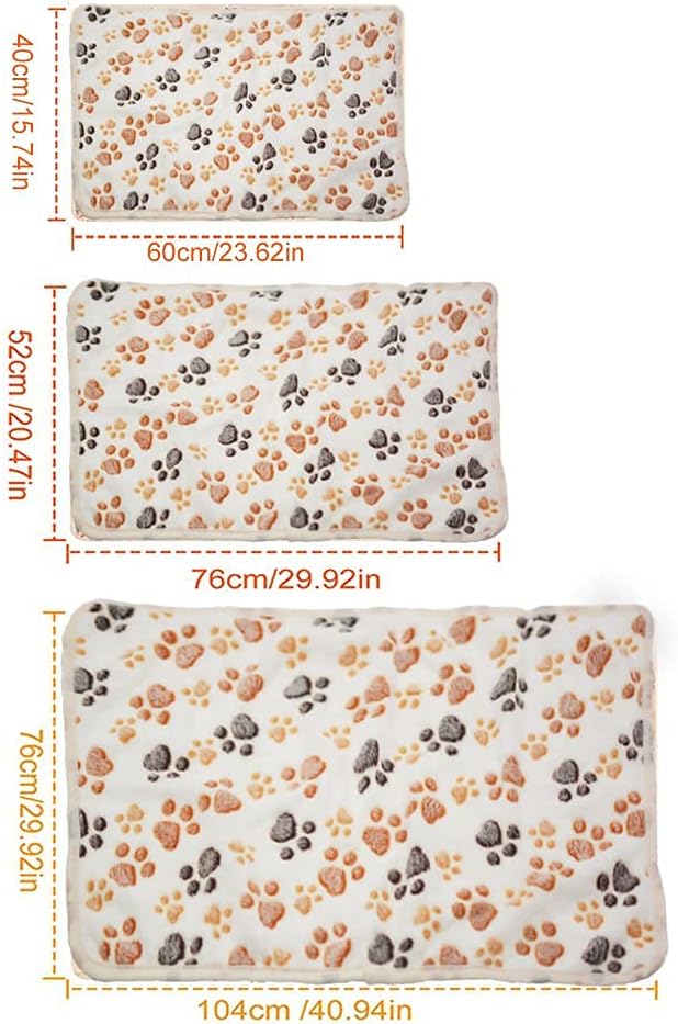 1 Pack 3 Puppy Dog Blankets Super Soft Warm Sleep Mat Fluffy Premium Fleece Pet - Image 3