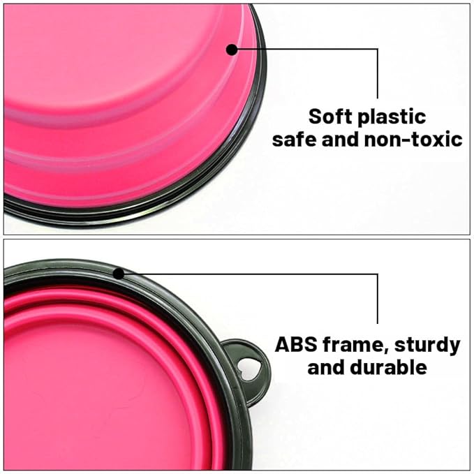 Dog Bowl Pet Collapsible Bowls, 2 Pack Collapsible Dog Water Bowls - Image 4