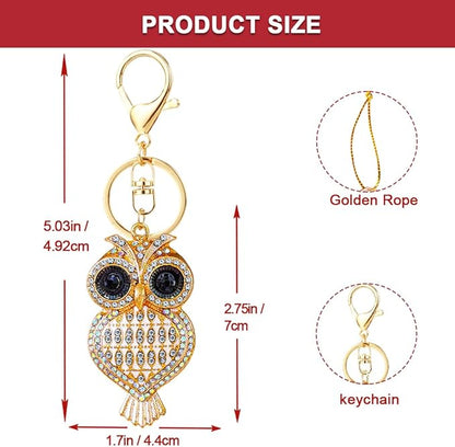 Owl Christmas Ornaments, Handmade Gold Metallic Ornament - Image 4