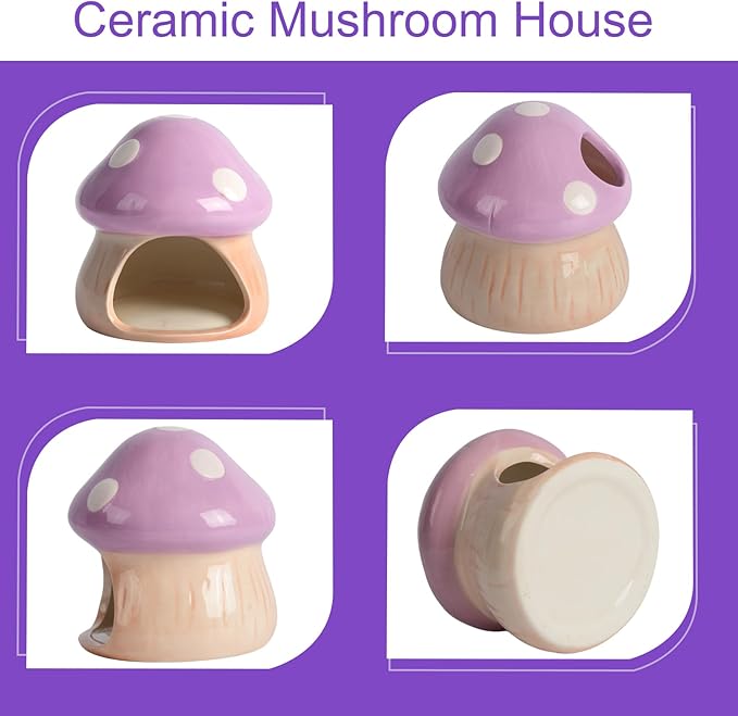 Cute Aquarium Mushroom House Betta Fish Tank Accessory Decor Mini Ceramic Fish - Image 6