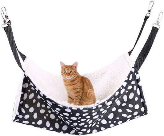 AKIRO for Kitten Cat Cage Cage Hammock, Hanging Bed Round Dot Tower Zebra by AKIRO