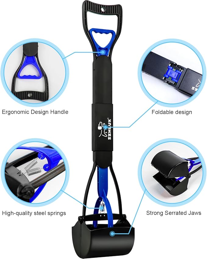 SZHLUX 28" Pooper Scooper, Foldable Dog Pooper Scooper - Image 2