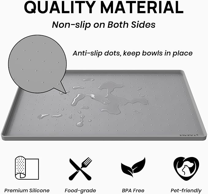 YINEYA Silicone Under Sink Mat Waterproof 24" x 16", Raised Edge Cabinet Liner - Image 4