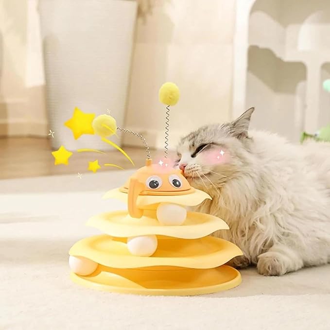 Interactive 3-Layer Cat Toy Tower, Interactive 3-Layer Cat Toy Tower - Image 6