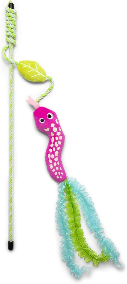 Quirky Kitty Glowing Forest Glow Snake Wand Catnip Cat Toy by QuirkyKitty