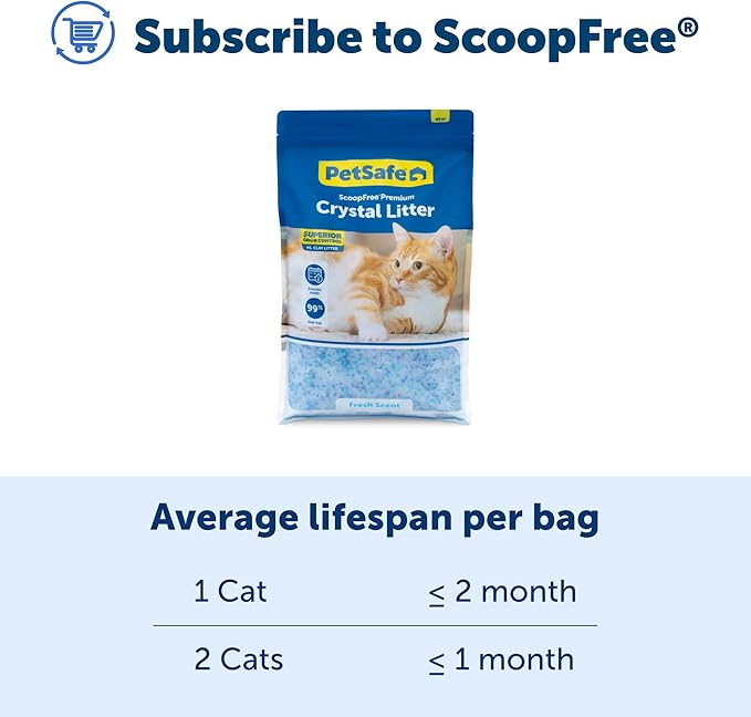 PetSafe ScoopFree Odor Control Crystal Cat Litter, Fresh Scent, 8 Lb Bag - Image 5