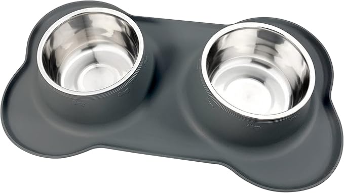 AsFrost Dog Food Bowls Stainless Steel Dog Food & Water Bowl Set by AsFrost