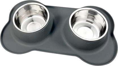 AsFrost Dog Food Bowls Stainless Steel Dog Food & Water Bowl Set by AsFrost