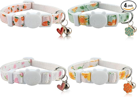 Yizepet Cat Collars with Bells, Breakaway Kitten Collar, Cute Kitty Collar by Yizepet