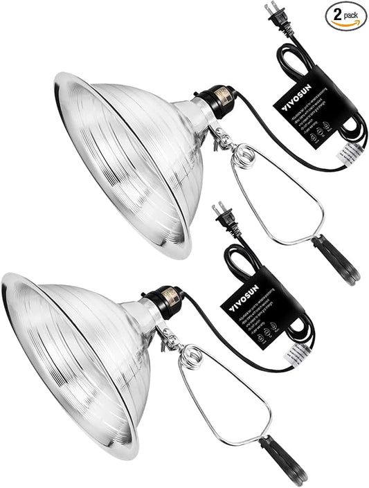 VIVOSUN Clamp Lamp Light with Detachable 8.5 Inch Aluminum Reflector up to 150 by Unknown