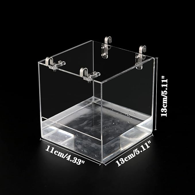 GURECOD Hanging Bird Bath Cube Bird Bathtub Bath Shower Box Bowl Cage Accessory - Image 7