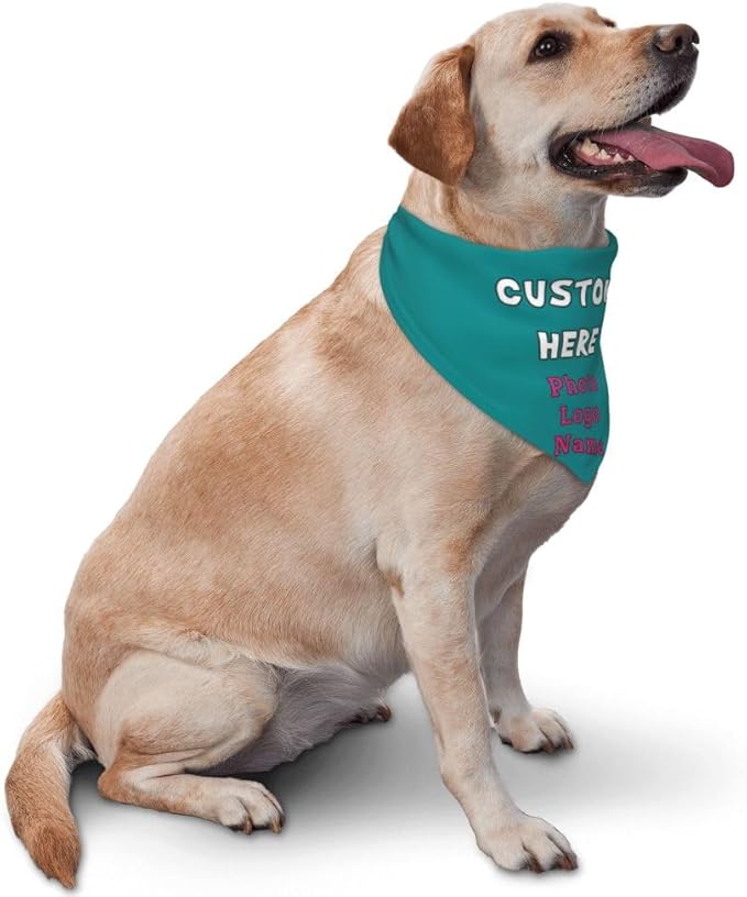 Custom Pet Scarf Dog Bandana, Personalized Triangle Bib Suitable - Image 2