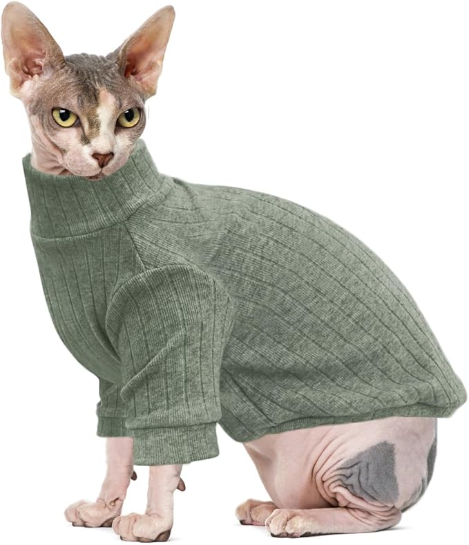 Idepet Sphynx Hairless Cats Sweater Shirt Kitten Soft Puppy Clothes Pullover - Image 6