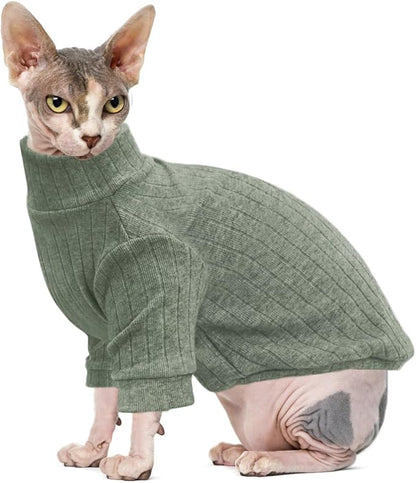 Idepet Sphynx Hairless Cats Sweater Shirt Kitten Soft Puppy Clothes Pullover - Image 6