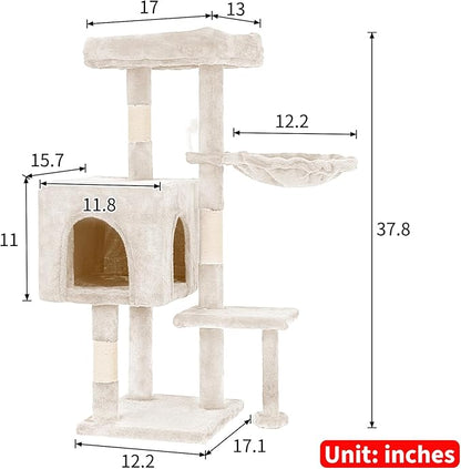 FDW 37.8 inch Cat Tree Cat Tower - Image 8