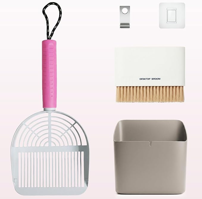 Cat Litter Scoop with Holder, 3 in 1 Metal Kitty Scooper, Heavy Duty Deep - Image 8