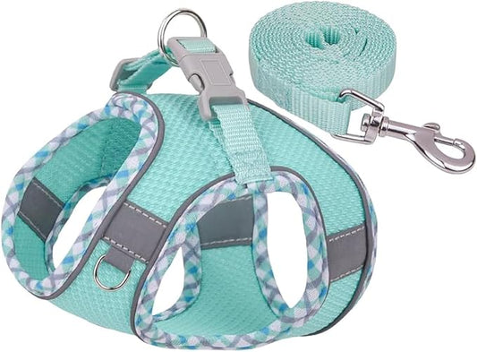 Dog Harness and Leash Set, No Pull Adjustable Reflective Pet Harness by Flymind