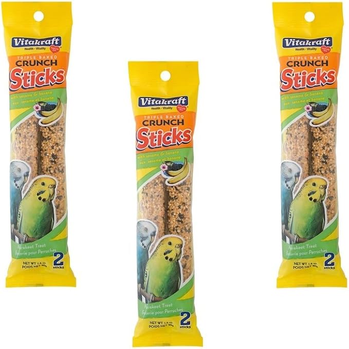 Vitakraft Crunch Sticks with Sesame and Banana Parakeet Treat 2.11 Ounce by Vitakraft