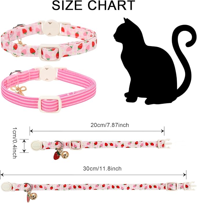 2 Pack Pink Cat Collars - Image 4