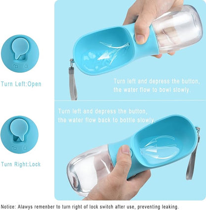 Cibaabo Dog Water Bottle with Food Container, Travel Puppy Water Bowl, Portable - Image 4