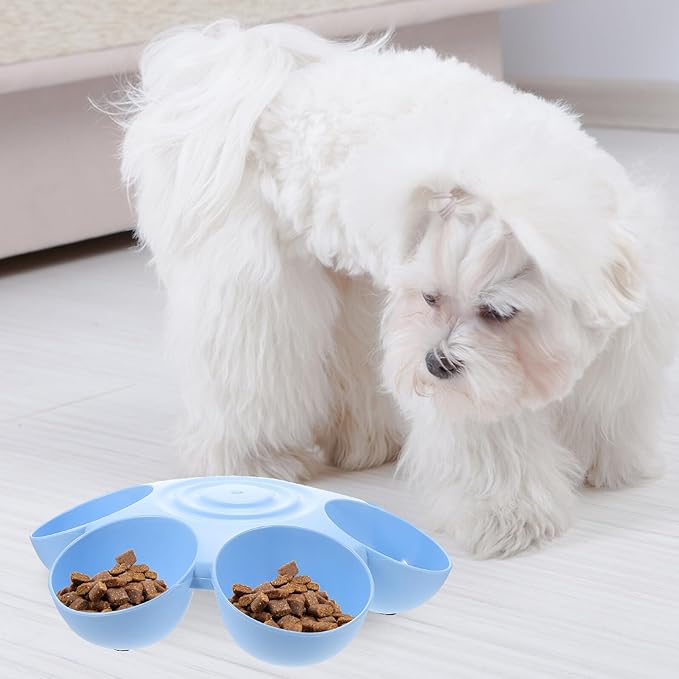 Flower-Shaped Multi-pet Feeder Bowl Plastic Dog Bowl Puppy Treats Holder Cat - Image 6
