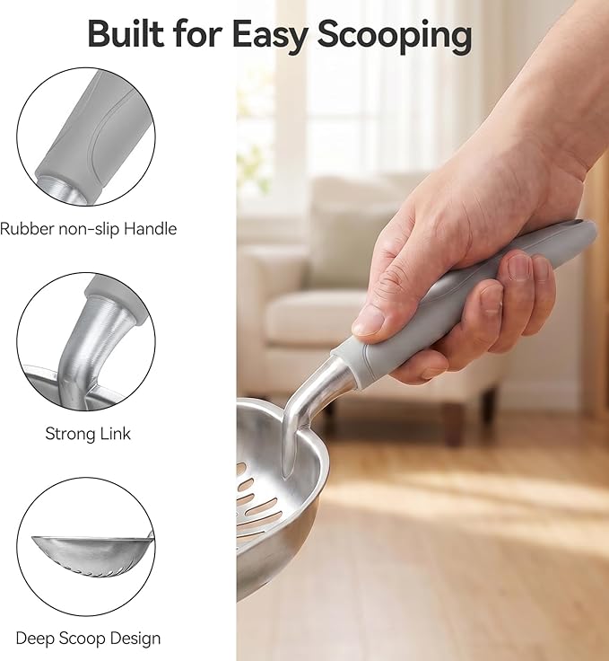 Cat Litter Scoop, Kitty Metal Scooper, Heavy Duty Aluminum Deep Sifter - Image 3
