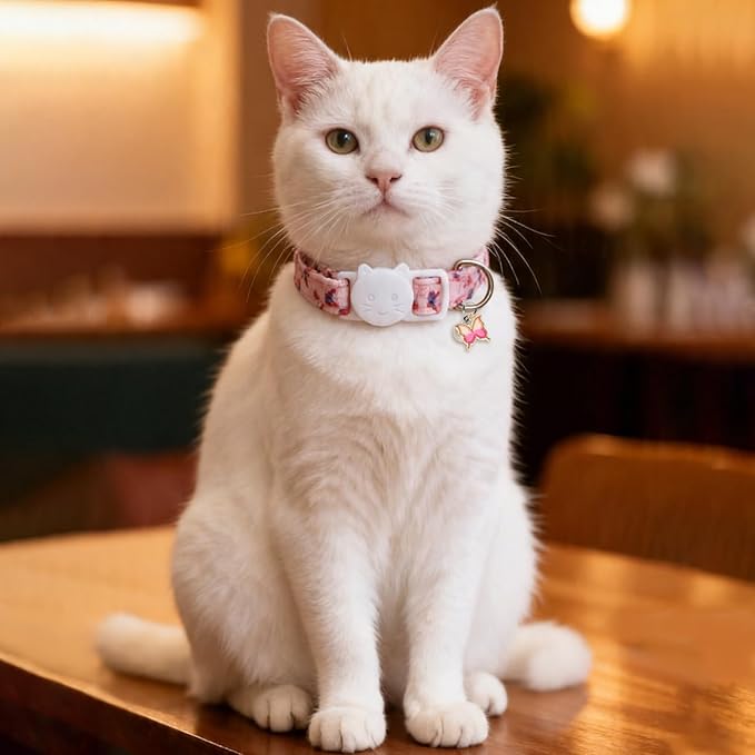 Cat Collars for Girl Cats & Boys, 2 Pack Soft Cotton Breakaway Collar - Image 7