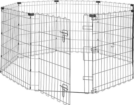 Amazon Basics Portable Foldable Octagonal Metal Exercise Dog Playpen, by AmazonBasics