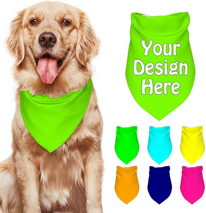 Custom Pet Scarf with Name Personalized Dog Bandanas Add Your Own Picture Image by VYXONIA