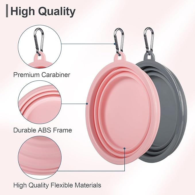 Kytely Collapsible Dog Bowls Medium, 2 Pack Travel Dog Bowls - Image 5