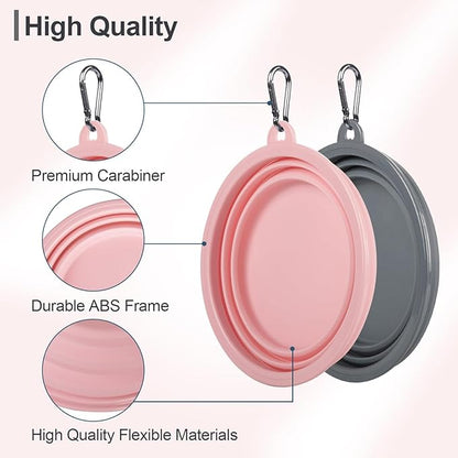 Kytely Collapsible Dog Bowls Medium, 2 Pack Travel Dog Bowls - Image 5